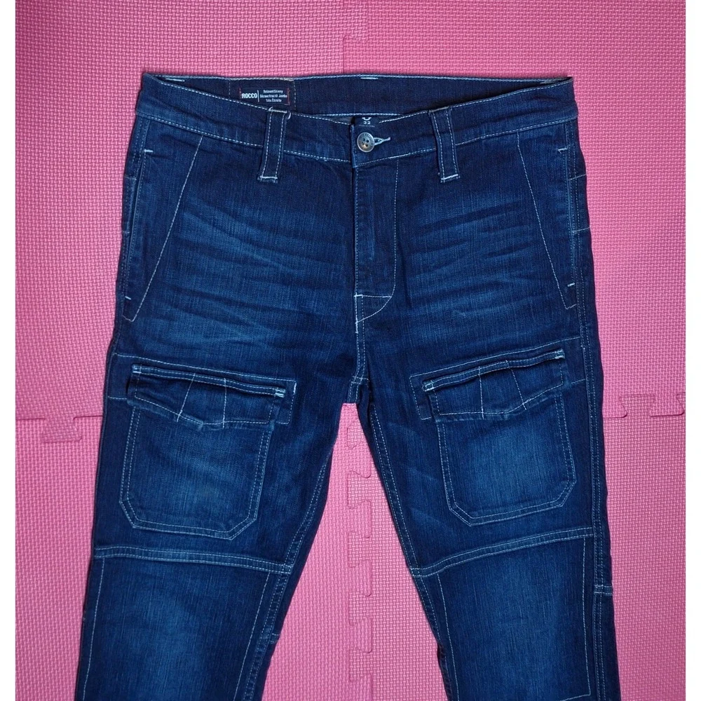 True Religion denim blue jeans rocco relaxed skinny pants Size Men's 32x33